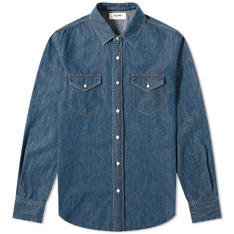 celine thirt|celine denim shirts.